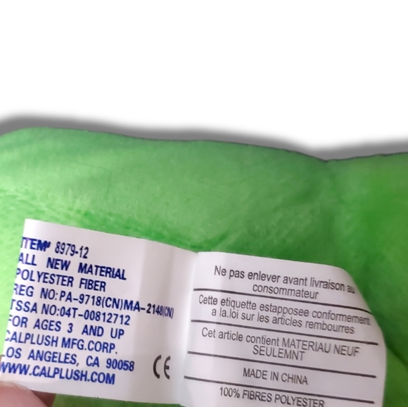 CalPlush Elephant Stuffed Animal Toy 2017 Zoo Kids Birthday Neon Green Yellow - Picture 8 of 12